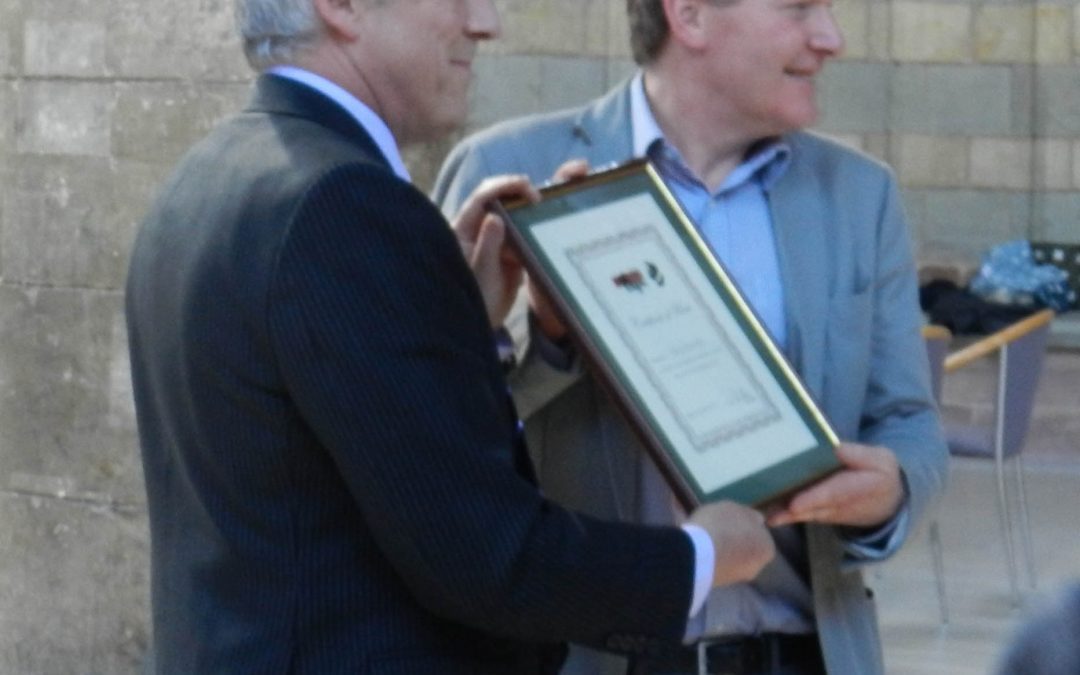 Chris Bennet awarded the Certificate of Merit